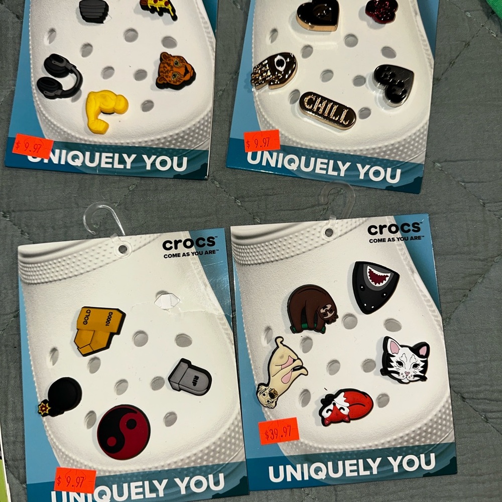 CROCS Charm Set - Black, Red, Yellow